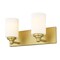 Z-Lite Soledad Vanity, 2-Light, 16.25 In.W x 6 In.L x 7.5 In.H, Brushed Gold/White 485-2V-BG - alternate 3